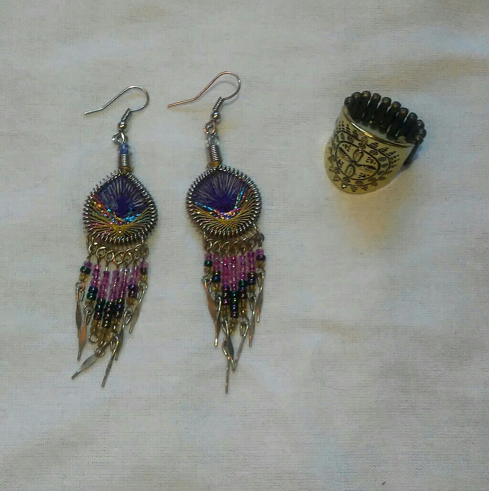 Dream Catcher Earrings and Ring